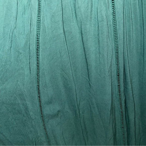 Matilda Jane Down In The Valley Maxi Dress Green Lace Trim Sleeveless Women Sz L - Picture 7 of 12